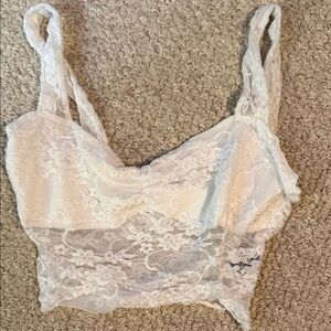White Lace Crop Top